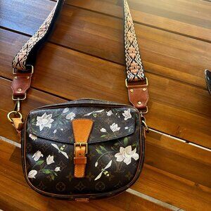 Vintage Louis Vuitton beautifully hand painted Crossbody bag